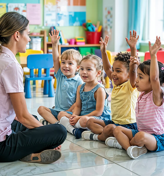 Kids learning at MasterStep Kids